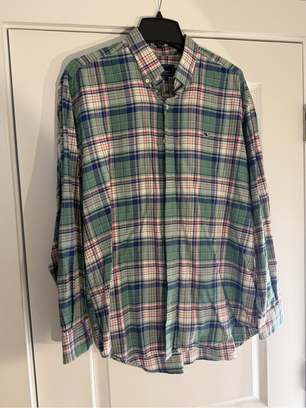 Vineyard Vines Men's Green Plaid Button-Down Shirt Large